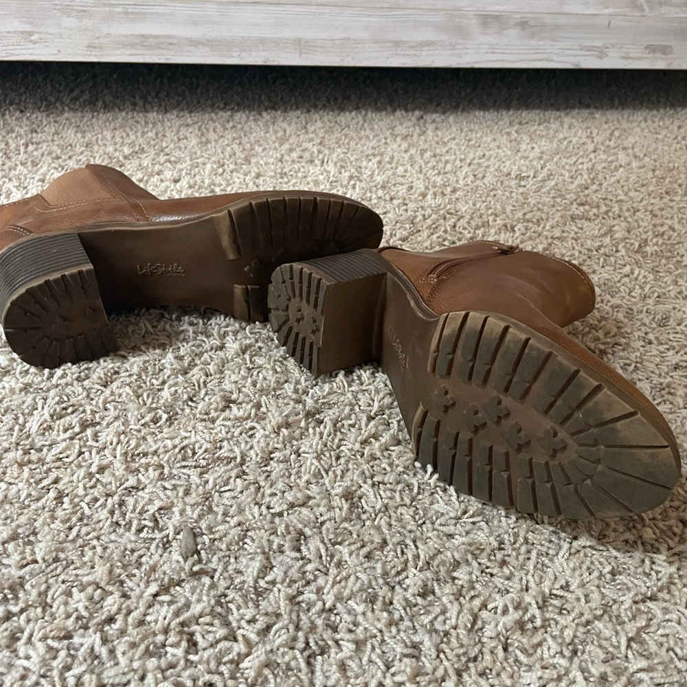Life Stride Brown Ankle Booties - Picture 2 of 4